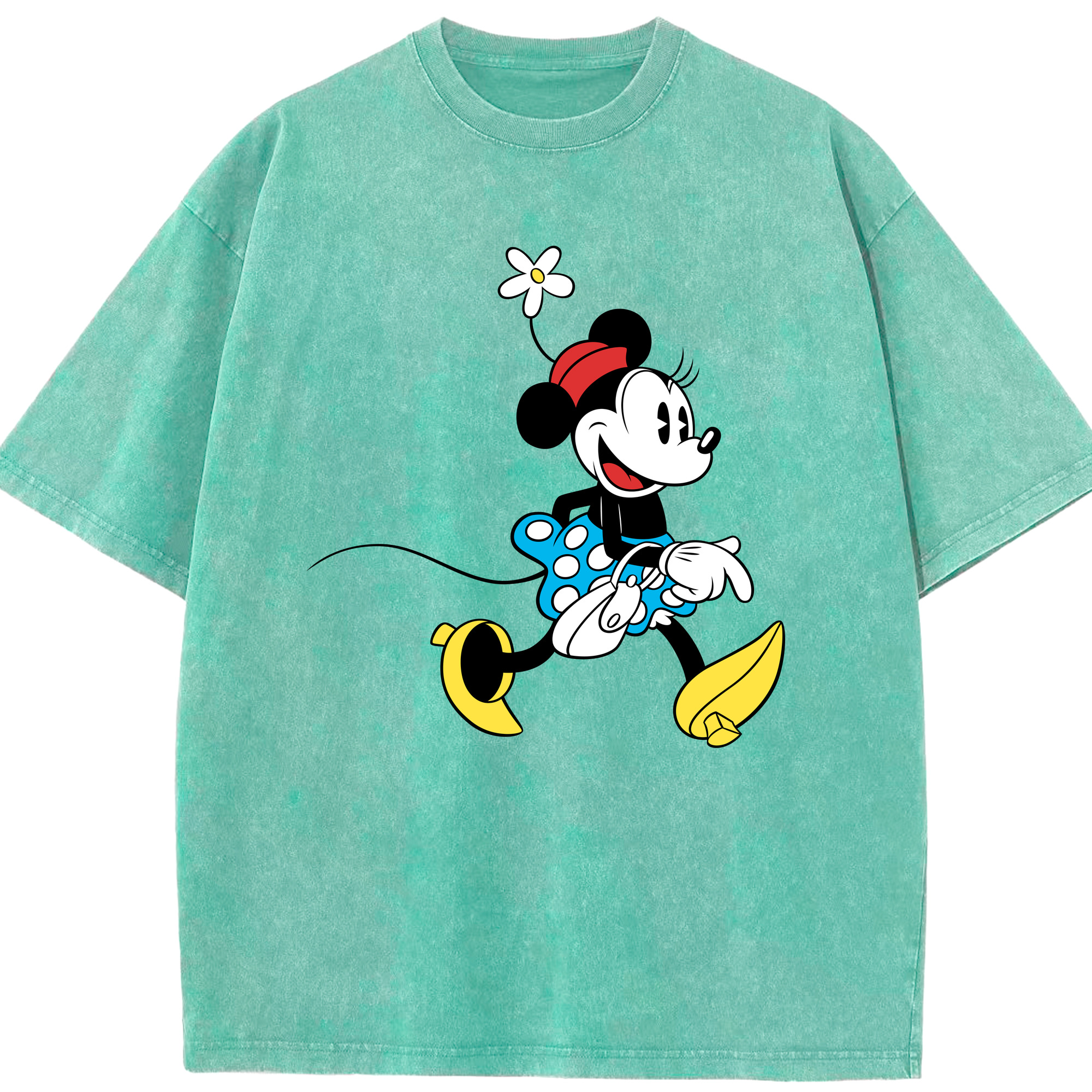 （画像用） ミッキーマウス Mickey Mouse 綿100% ヴィンテージ風 半袖Tシャツ（フロントプリント）